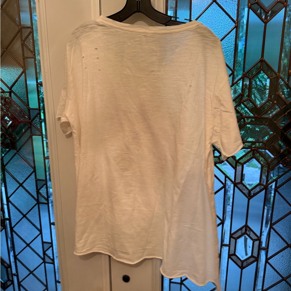 NWT A Rare Bird L/XL Lion Hearted Girl Graphic Tee - White & Pink - Picture 7 of 10